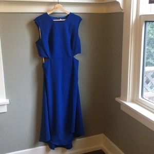 Halston Heritage cobalt blue cut out dress